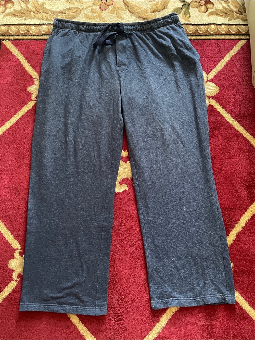 Haggar Men's Dark Blue Drawstring Lounge Joggers